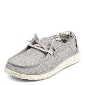 Hey Dude Women's Wendy Linen Slip-On Casual Shoes (Iron Grey)